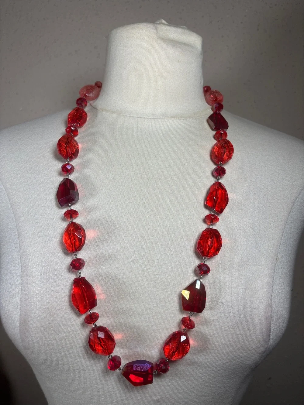 Red Costume Crystal Jewelry Necklace